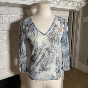 Vintage y2k paisley sheer top